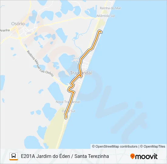 E201A JARDIM DO ÉDEN / SANTA TEREZINHA Bus Line Map