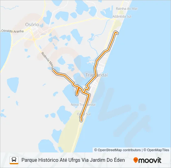 E201 PARQUE HISTÓRICO / SANTA TEREZINHA Bus Line Map