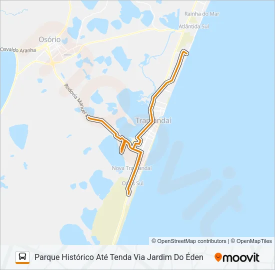 E201 PARQUE HISTÓRICO / SANTA TEREZINHA Bus Line Map