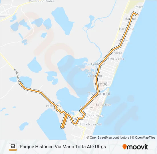 E201 PARQUE HISTÓRICO / SANTA TEREZINHA Bus Line Map