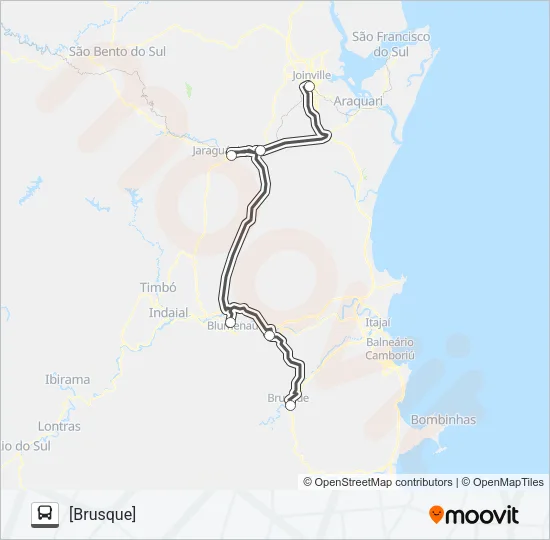 BRUSQUE / FOZ Bus Line Map