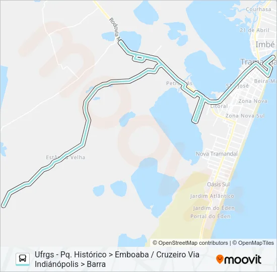 ESTÂNCIA CENTRO Bus Line Map