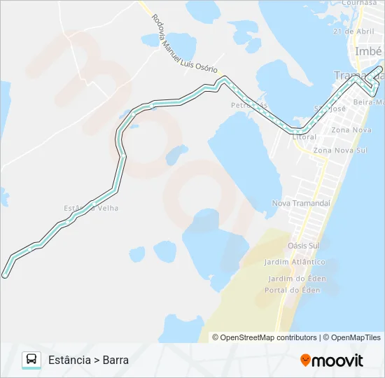 ESTÂNCIA CENTRO Bus Line Map