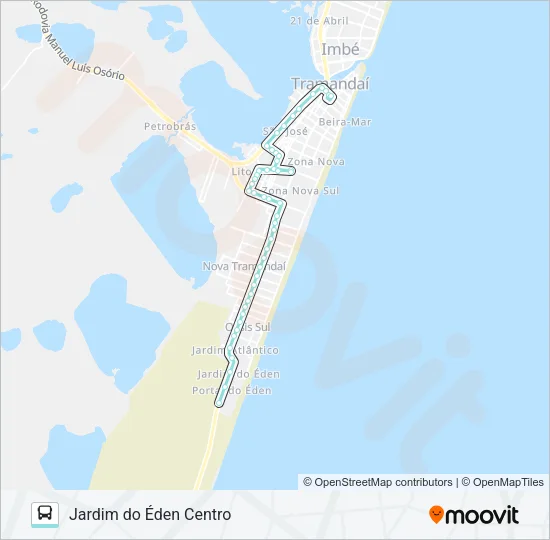 JARDIM DO ÉDEN CENTRO Bus Line Map