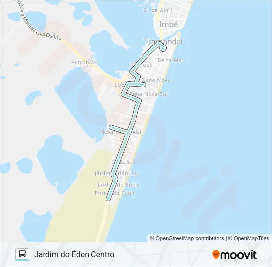 JARDIM DO ÉDEN CENTRO Bus Line Map