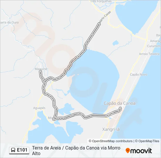 E101 Bus Line Map