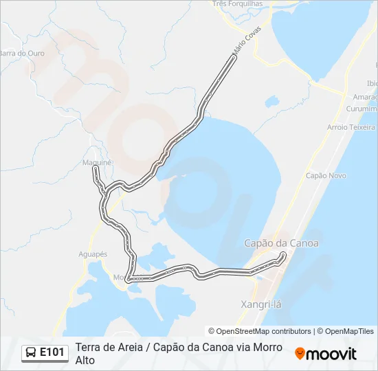 E101 Bus Line Map
