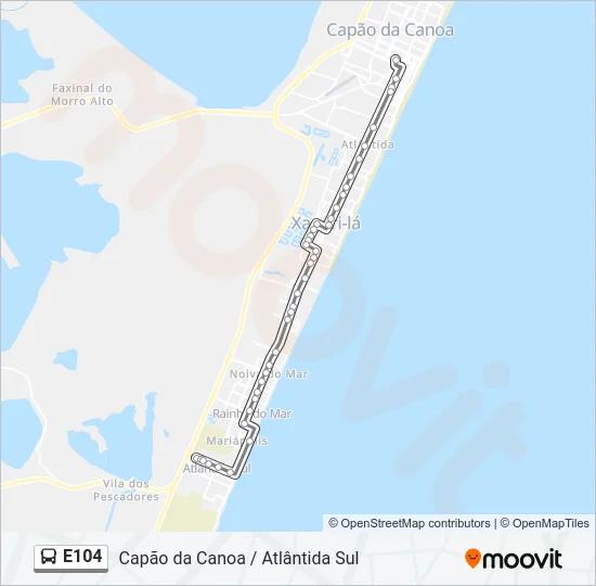 E104 Bus Line Map