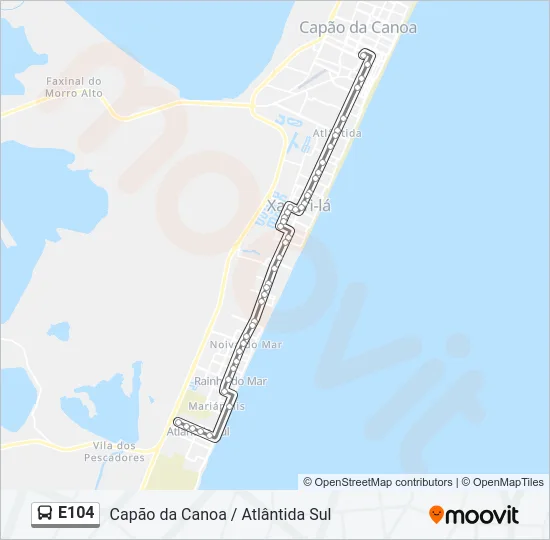 E104 Bus Line Map