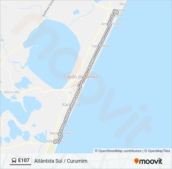 E107 Bus Line Map