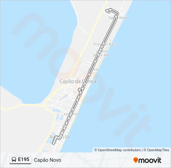 E195 Bus Line Map