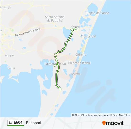 E604 Bus Line Map