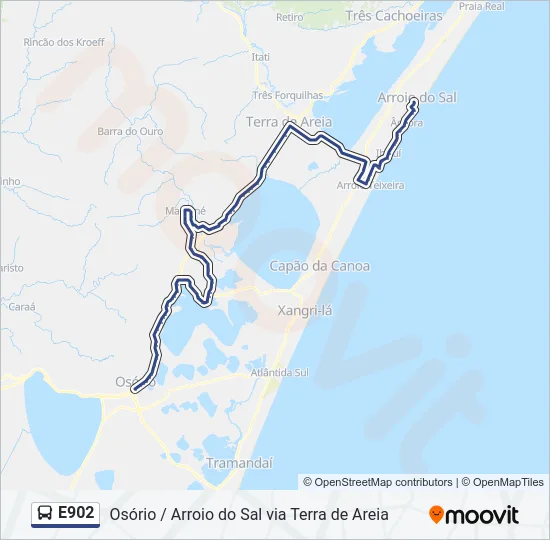 E902 Bus Line Map