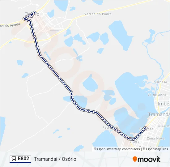 E802 Bus Line Map