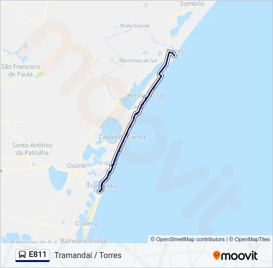 E811 Bus Line Map