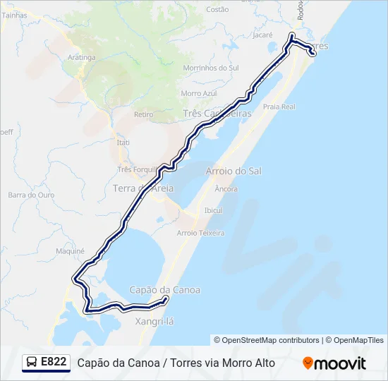 E822 Bus Line Map