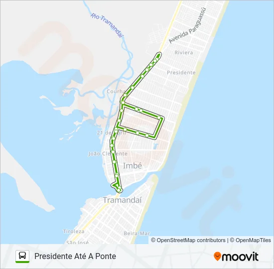 PRESIDENTE VIA GARIBALDI / CAXIAS Bus Line Map