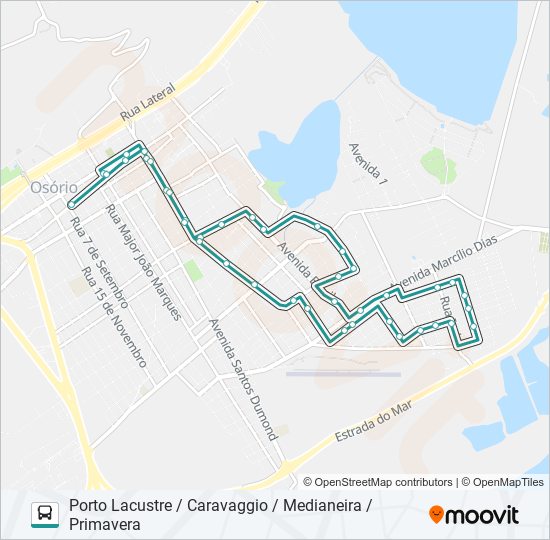 Mapa da linha CIRCULAR de ônibus