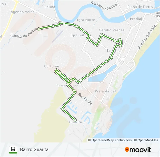 ULBRA / BAIRRO GUARITA Bus Line Map