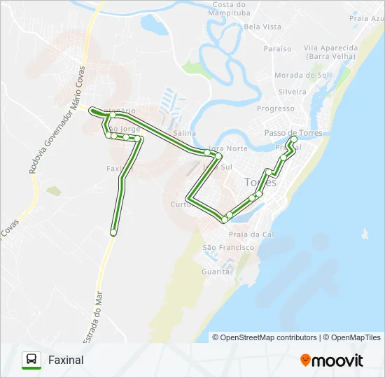 FAXINAL / PASSO DE TORRES Bus Line Map