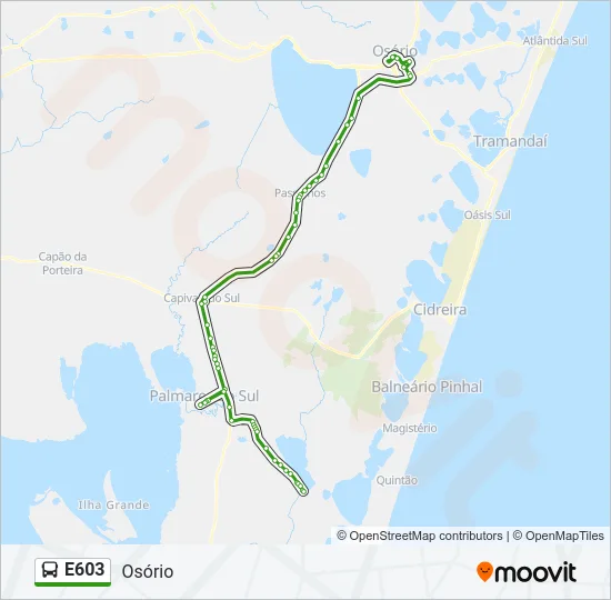 E603 Bus Line Map