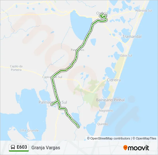 E603 Bus Line Map
