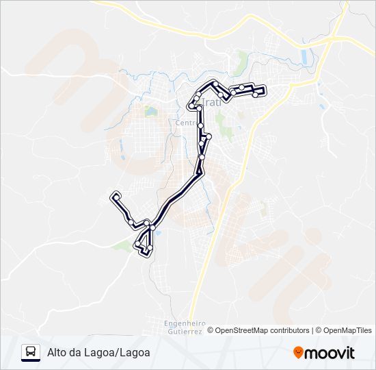 Mapa da linha 03 ALTO DA LAGOA/LAGOA de ônibus