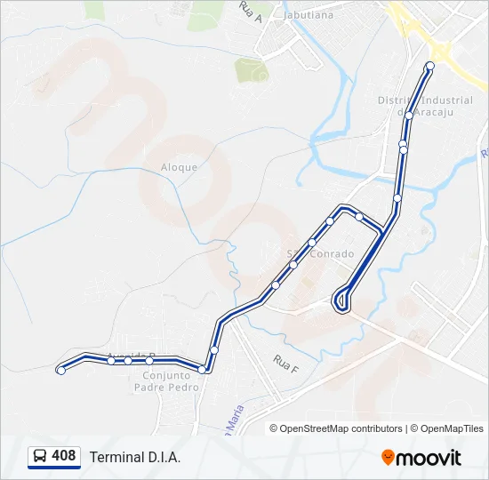408 Bus Line Map