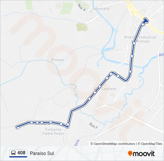 408 Bus Line Map