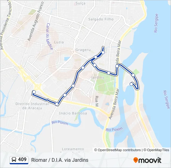 409 Bus Line Map