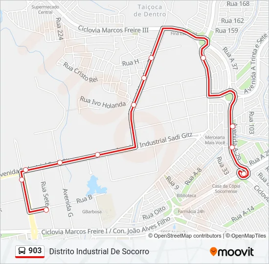 903 Bus Line Map
