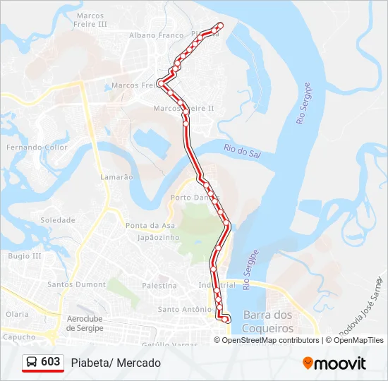 603 Bus Line Map