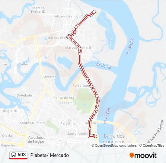 603 Bus Line Map
