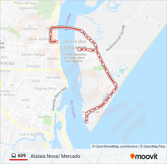 609 Bus Line Map