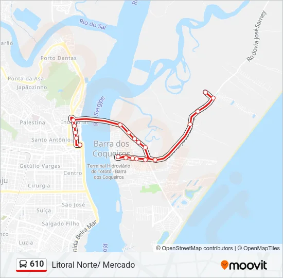 610 Bus Line Map