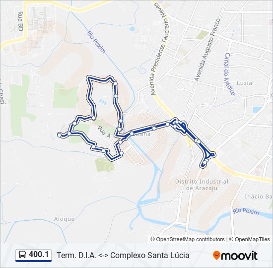 Mapa de 400.1 de autobús