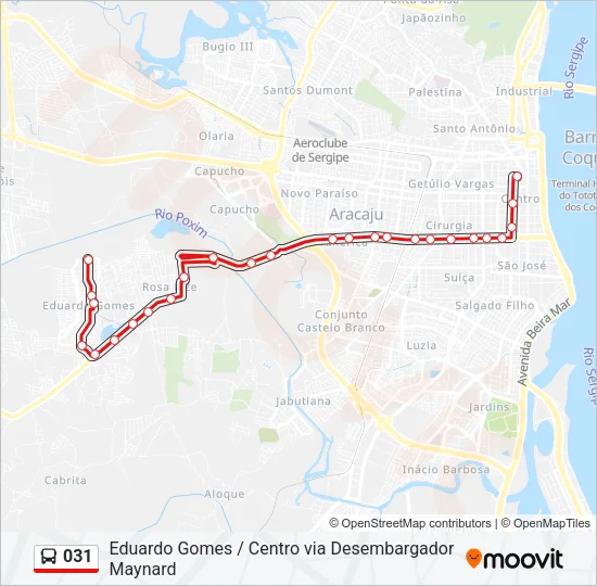 031 Bus Line Map