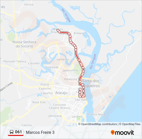 061 Bus Line Map