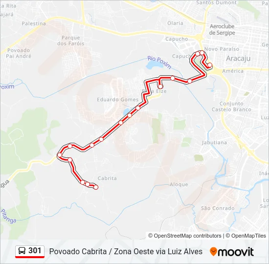 301 Bus Line Map