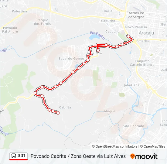 301 Bus Line Map