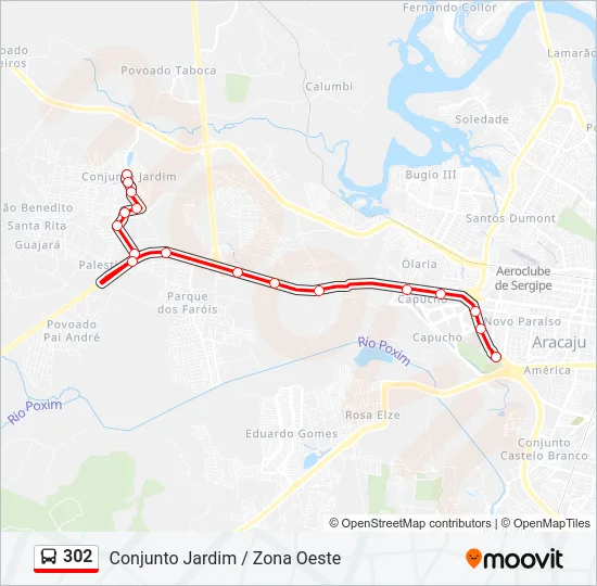 302 Bus Line Map