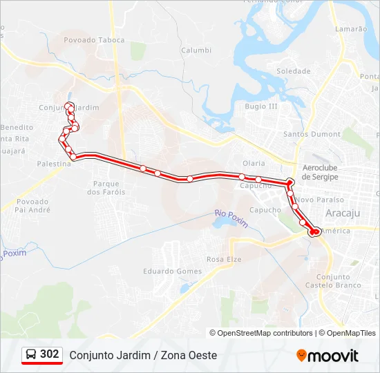 302 Bus Line Map