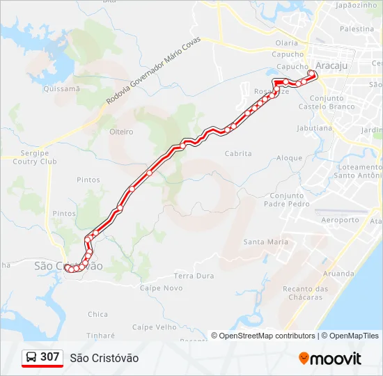 307 Bus Line Map