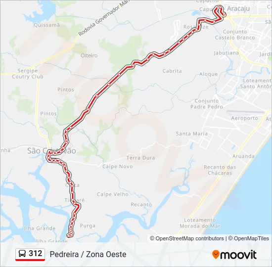 312 Bus Line Map