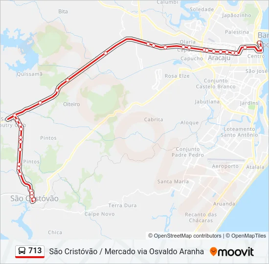 713 Bus Line Map