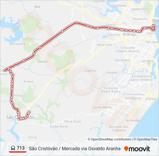 713 Bus Line Map