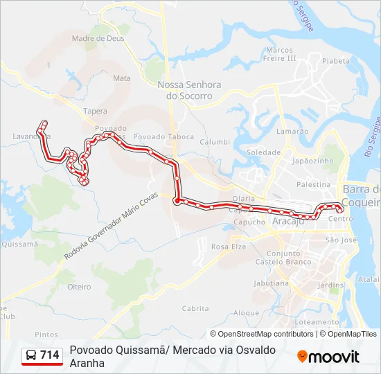 714 Bus Line Map