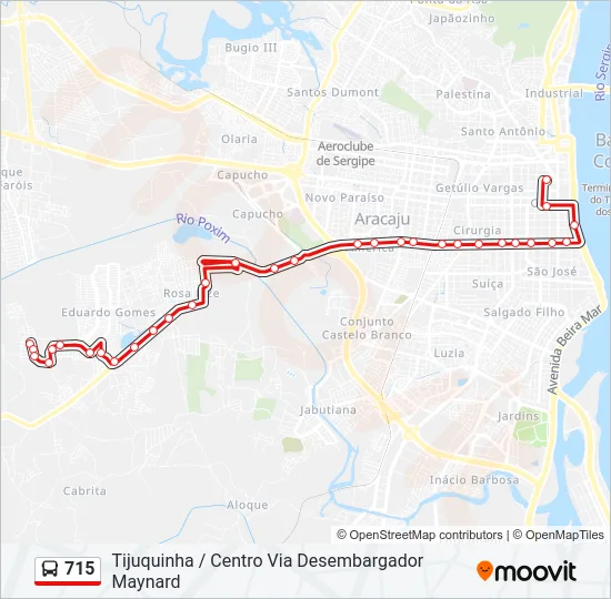 715 Bus Line Map