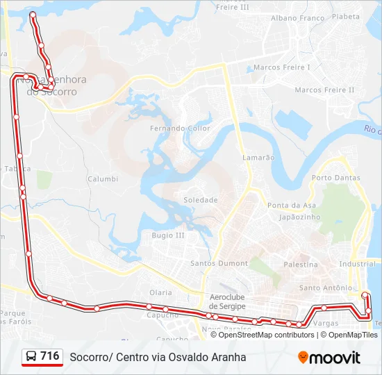 716 Bus Line Map