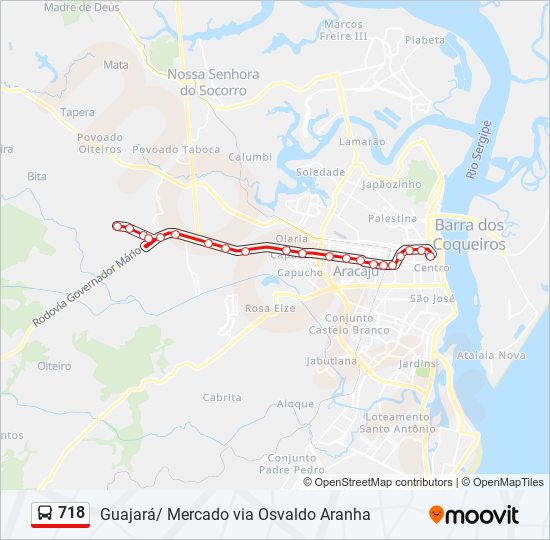 718 bus Line Map